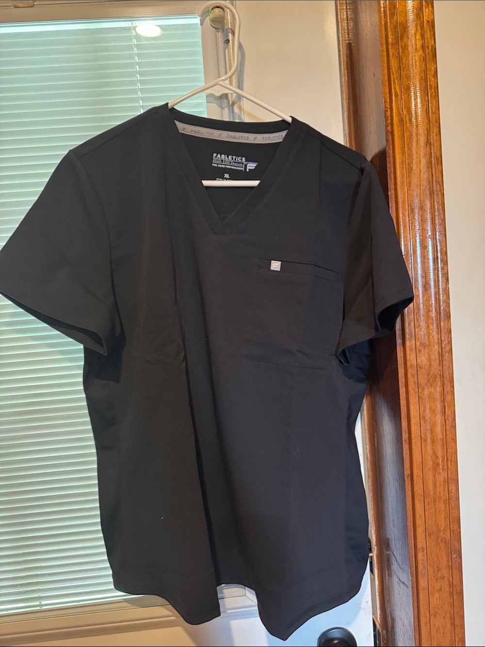 Fabletics Women’s Black V-Neck Scrub Top